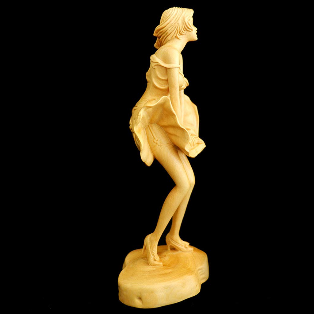 極品 木彫り】極美品 天然 ツゲの木彫り 裸婦像 ◇女性像 ヌード 美人